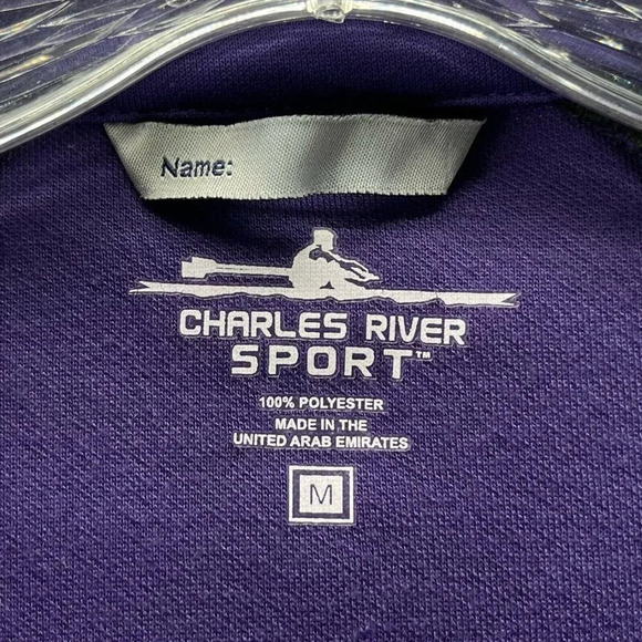 Charles River Sport Jacket Girls Sz M Olympian Warm Up Full Zip Athletic Purple - Picture 8 of 11